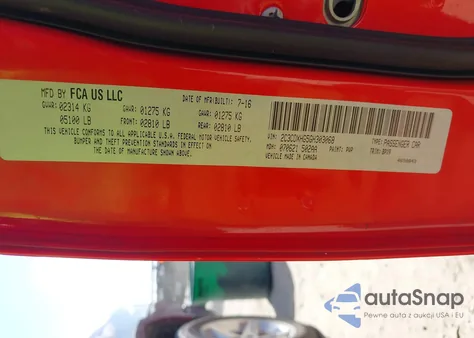 2016 Dodge Charger Sxt из США, поврежденный, VIN 2C3CDXHG5GH303068